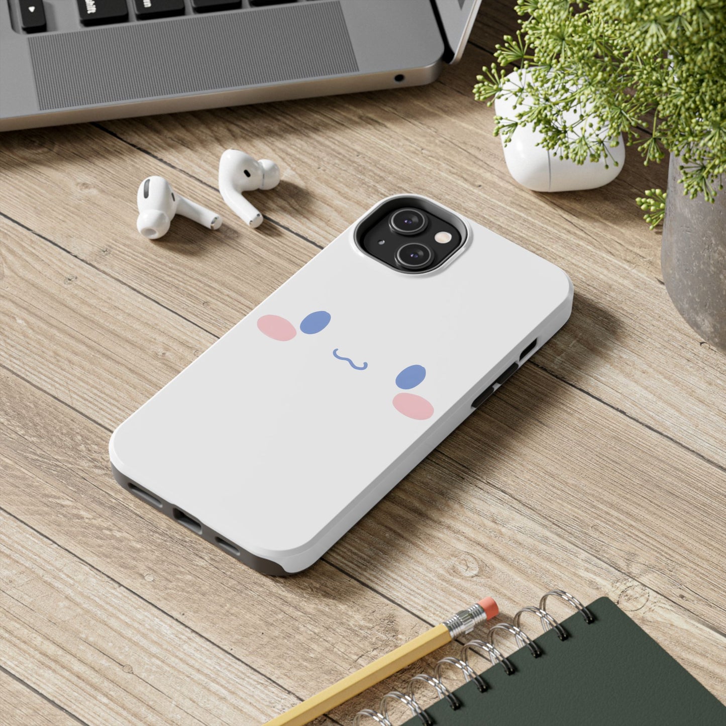 Sanrio Cinnamoroll Cute Face Pastel Kawaii Minimal Tough Phone Case | Cartoons