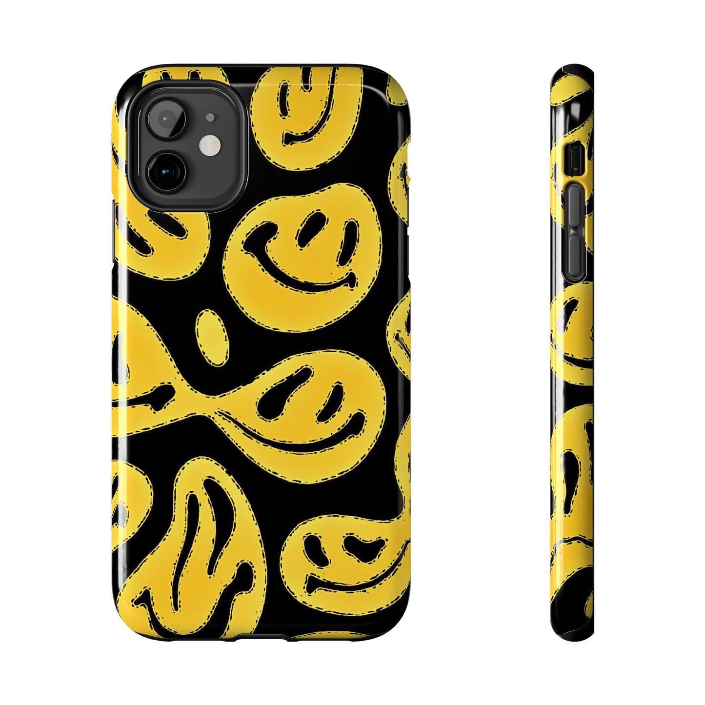 Funda resistente para teléfono con cara sonriente psicodélica colorida (versión 1) | Estética