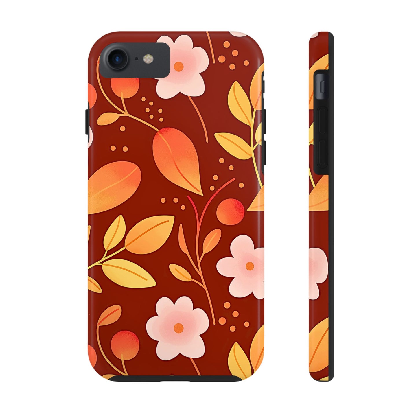 Autumn Fall Leaf Pattern Tough Phone Case | Aesthetic