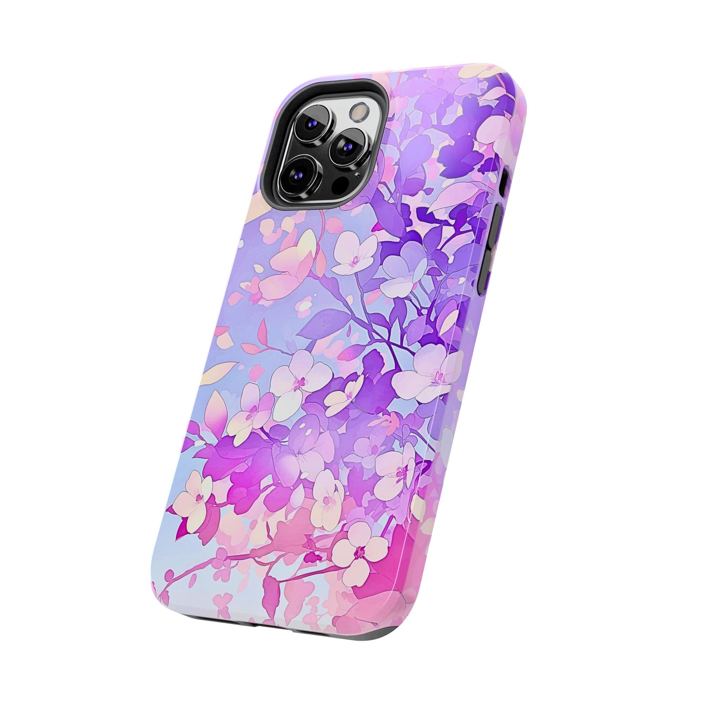 Funda resistente para teléfono con delicados estampados florales en tonos pastel | Estética