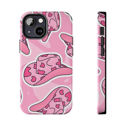 Pink Cowboy Hat Preppy Tough Phone Case | Aesthetic