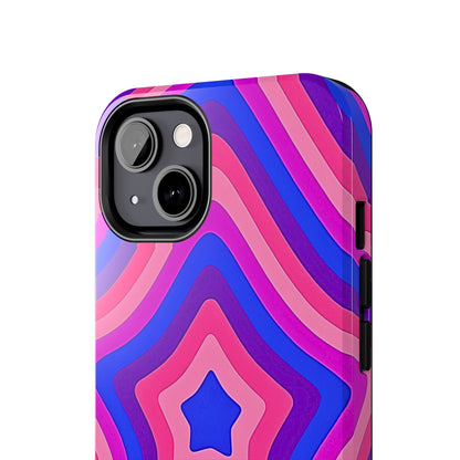 Funda resistente para teléfono con diseño de estrella retro | Estética