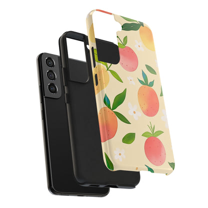 Mango Orange Fruit Pattern Tough Phone Case | Aesthetic