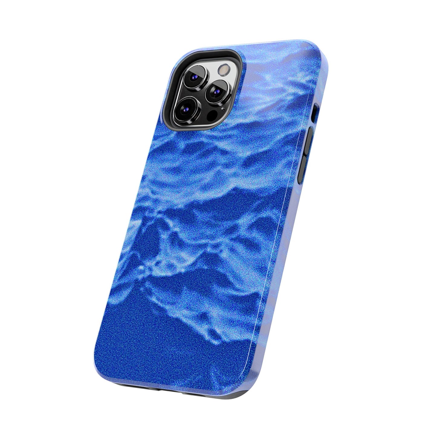 Funda resistente para teléfono azul oscuro con olas del océano borrosas | Estética