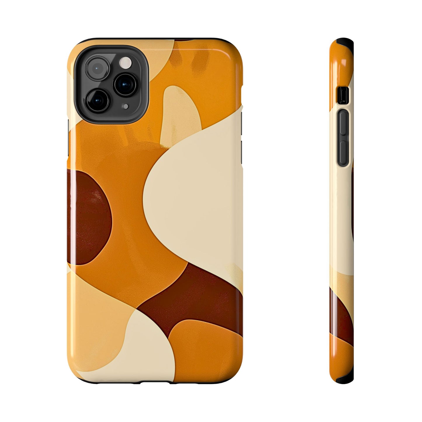 Funda/Cubierta resistente para teléfono con diseño en beige y marrón Earth Harmony | Estética