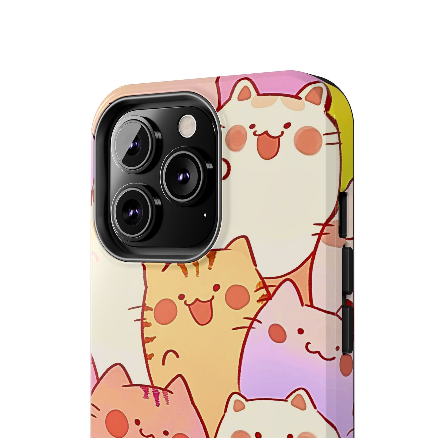 Kawaii Chubby Adorable Cats Tough Phone Case | Animals