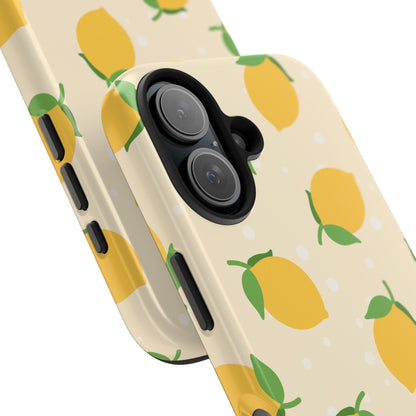 Cute Aesthetic Lemon Pattern Citrus Design Tough Phone Case | Food
