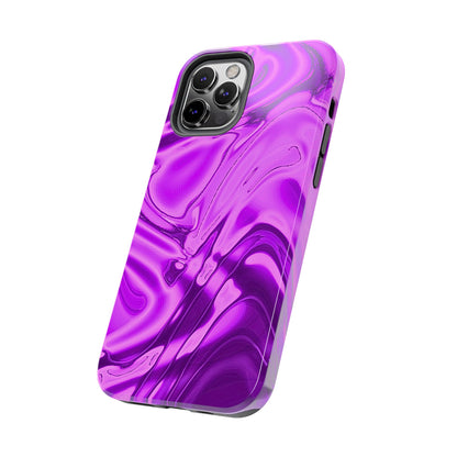 Liquid Metal Purple Tough Phone Case | Aesthetic