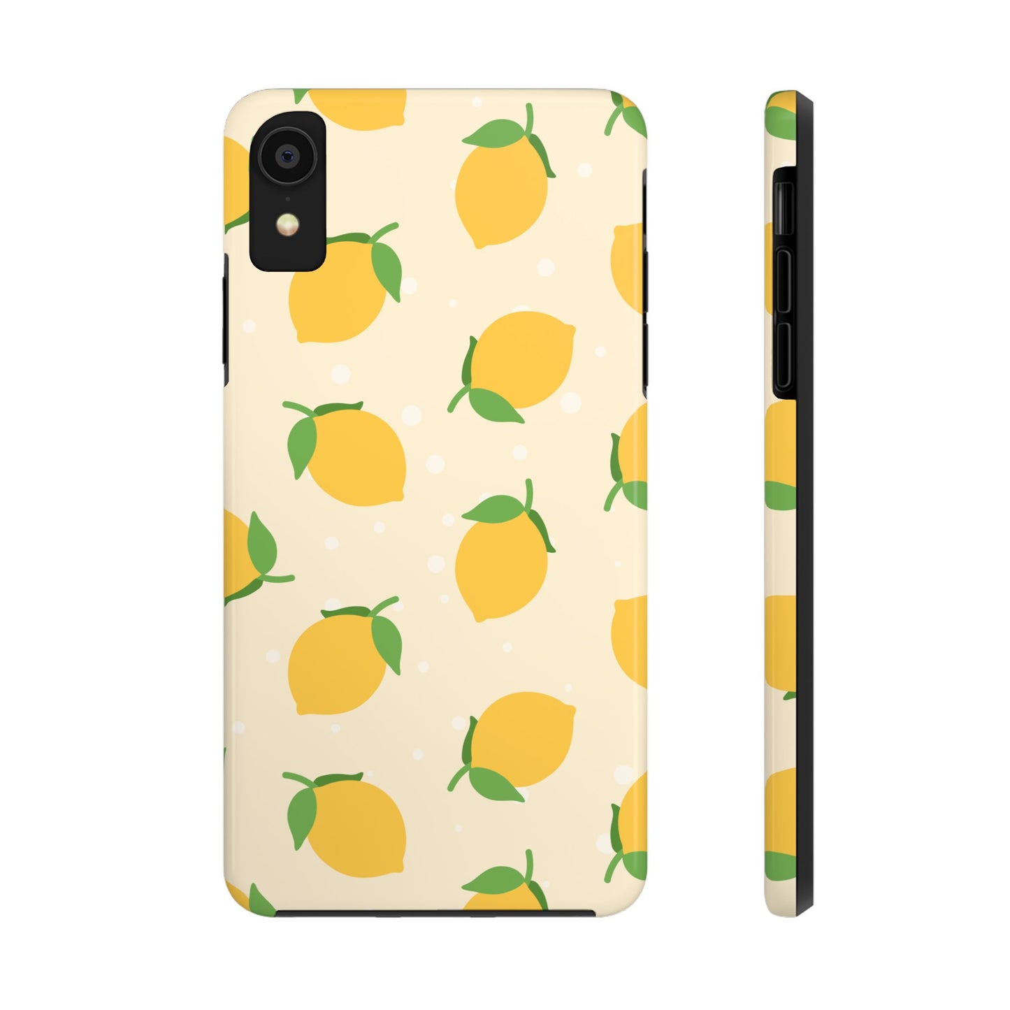 Cute Aesthetic Lemon Pattern Citrus Design Tough Phone Case | Food