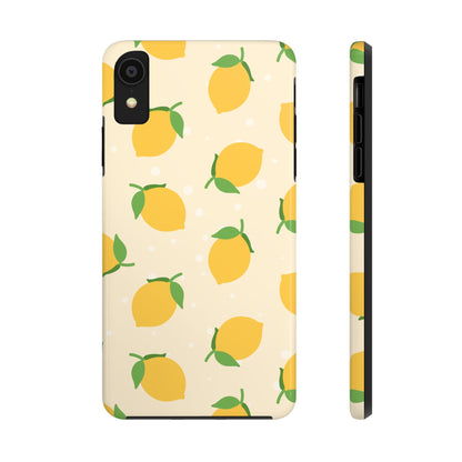 Cute Aesthetic Lemon Pattern Citrus Design Tough Phone Case | Food