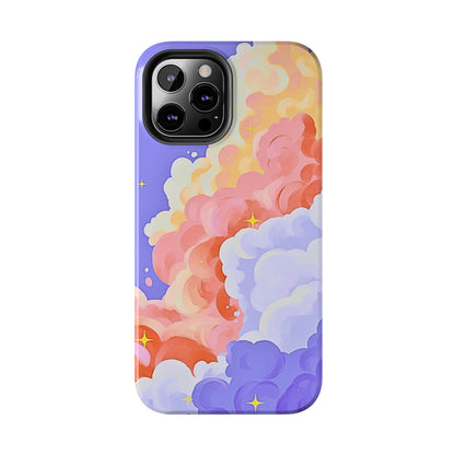 Funda resistente para teléfono con diseño de nubes de colores de ensueño | Estética