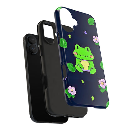 Adorable Froggy Black Tough Phone Case | Animals