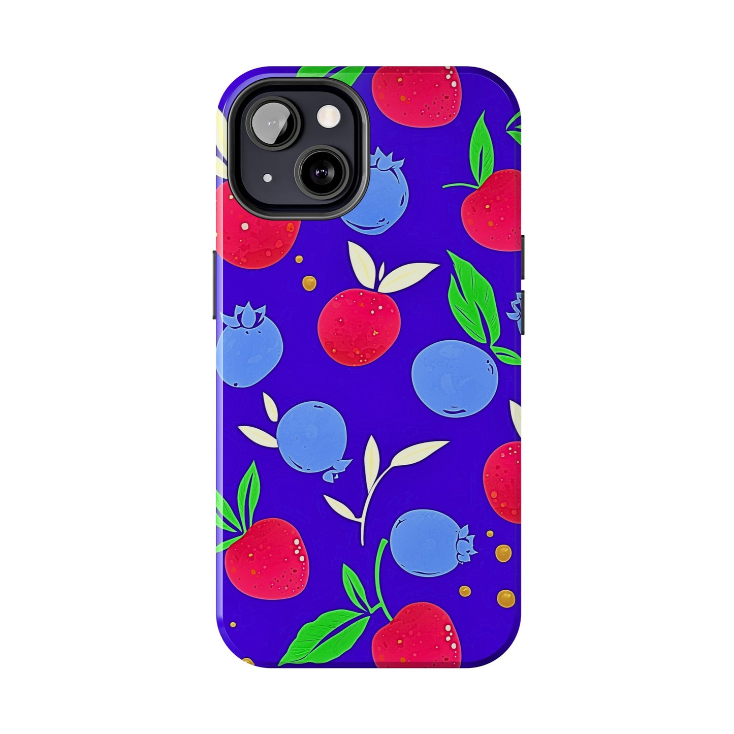 Funda resistente para teléfono con diseño de arándanos y fresas | Estética
