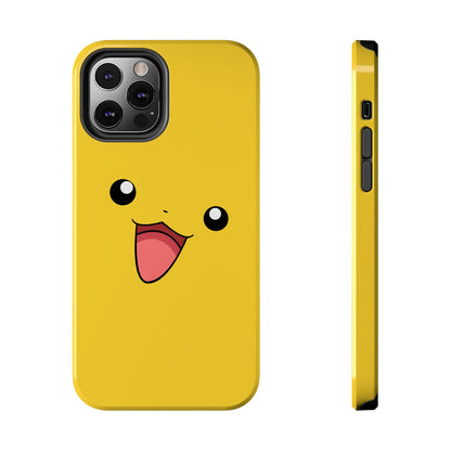 Electric Mouse Yellow Happy Face Minimal Design Tough Phone Case | Anime