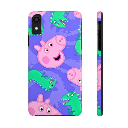 Peppa Pig & George Dinosaur Pattern Tough Phone Case | Cartoons - Peppa Pig