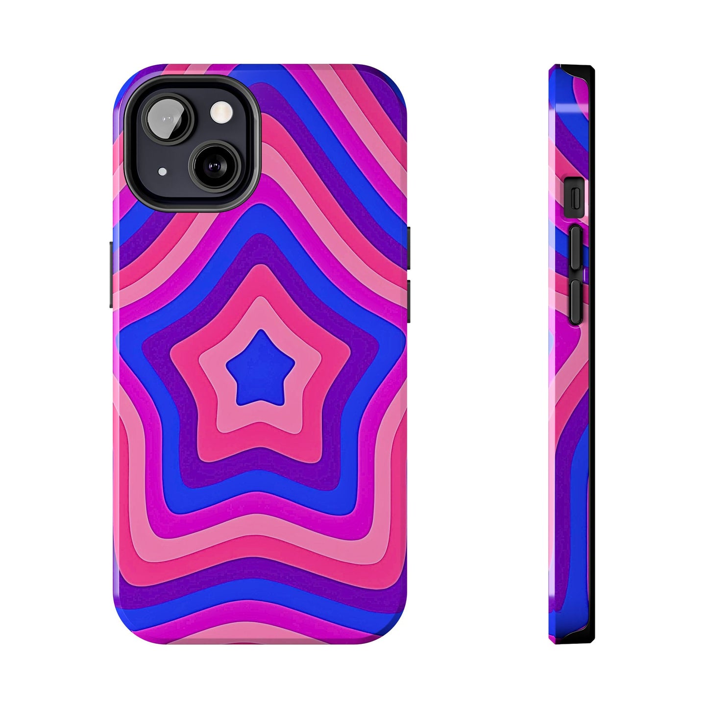 Funda resistente para teléfono con diseño de estrella retro | Estética