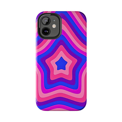 Funda resistente para teléfono con diseño de estrella retro | Estética