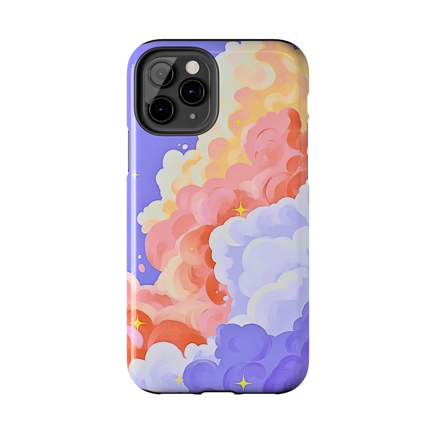 Funda resistente para teléfono con diseño de nubes de colores de ensueño | Estética