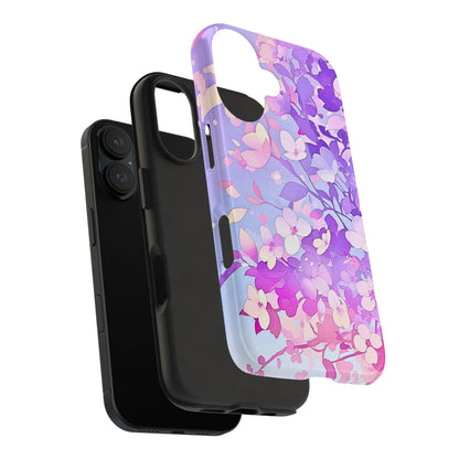 Funda resistente para teléfono con delicados estampados florales en tonos pastel | Estética