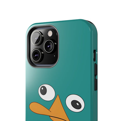 Phineas and Ferb Perry Platypus Eyes Teal Expression Tough Phone Case | Cartoon