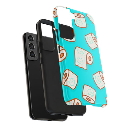 Funda resistente para teléfono con estampado de papel higiénico kawaii | Estética