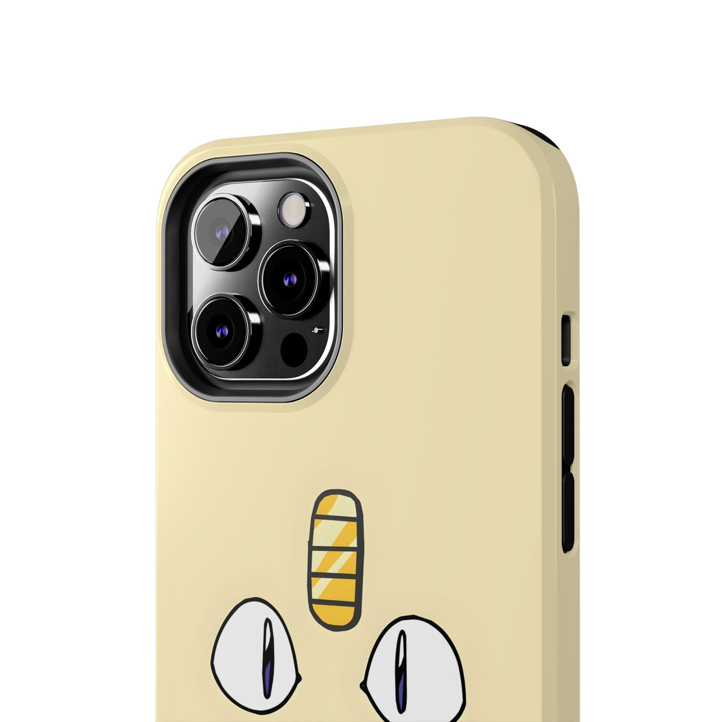 Cat Minimal Gold Coin Face Tough Phone Case | Anime