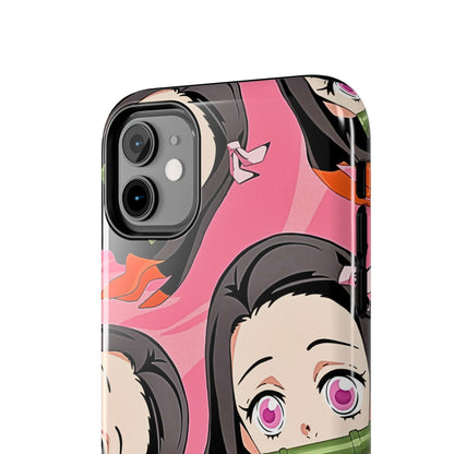 Nezuko Kamado Head Pattern Tough Phone Case | Anime - Demon Slayer