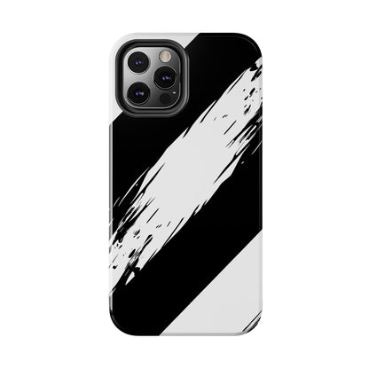 Funda/cubierta resistente para teléfono con rayas diagonales en blanco roto | Estética