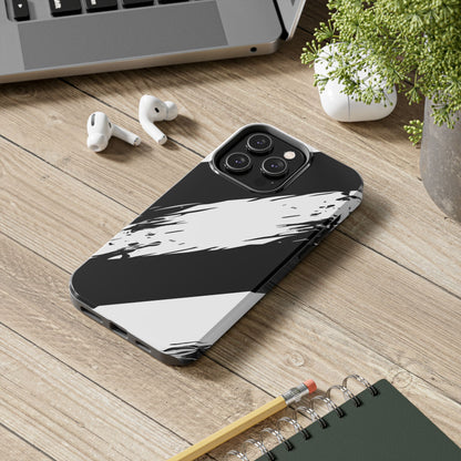 Funda/cubierta resistente para teléfono con rayas diagonales en blanco roto | Estética