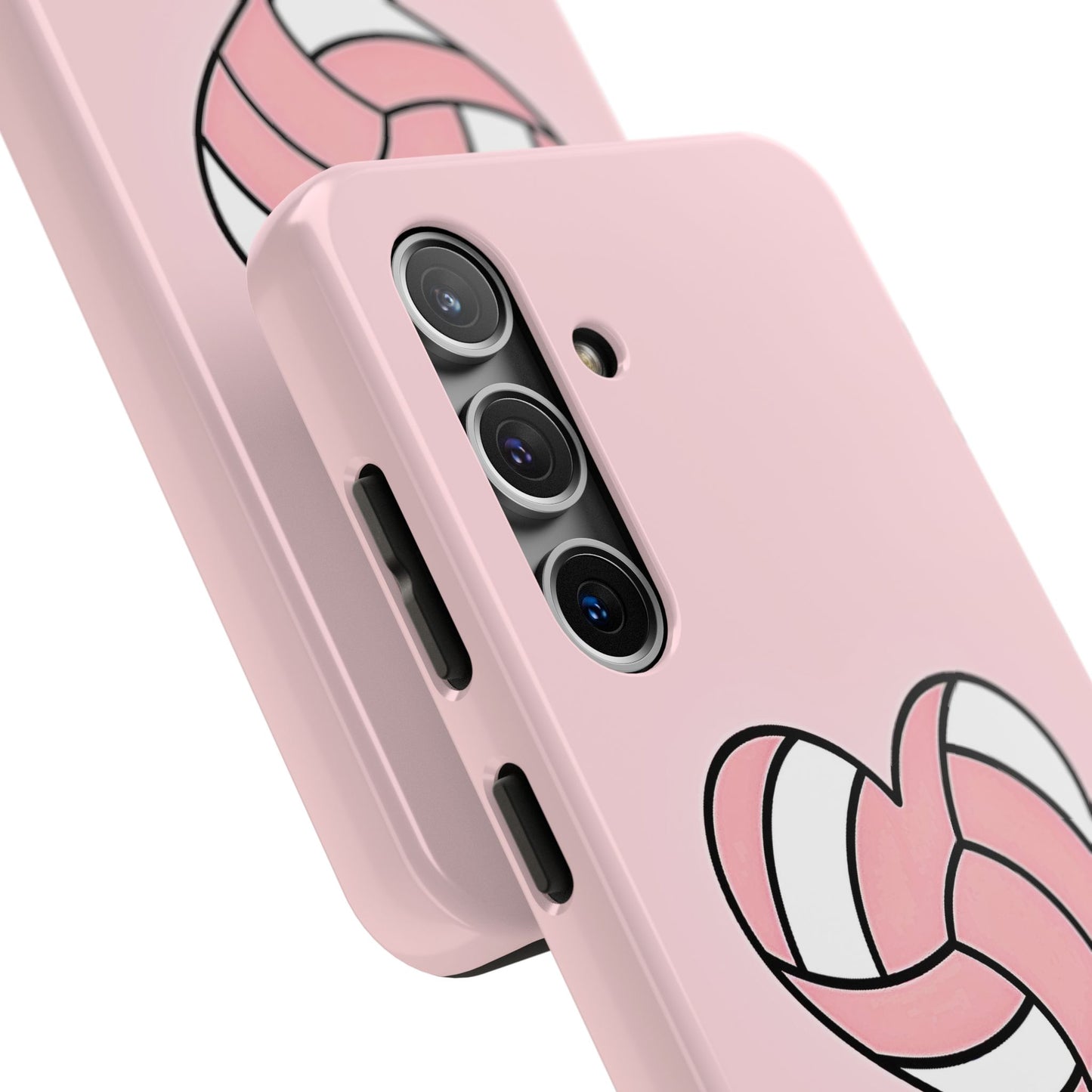 Pink Volleyball Heart Tough Phone Case | Aesthetic