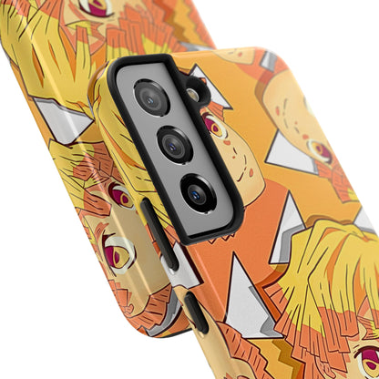 Zenitsu Agatsuma Haori Head Pattern Tough Phone Case | Anime - Demon Slayer