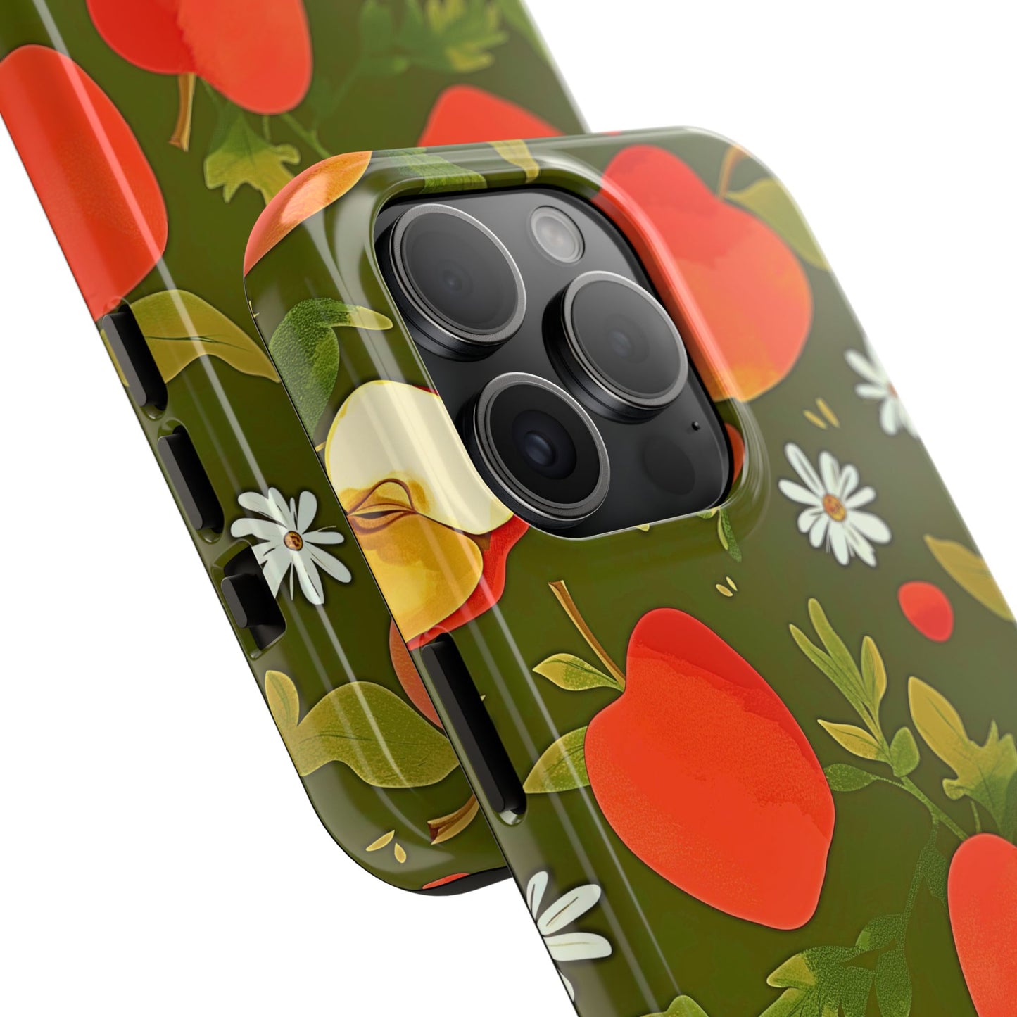 Funda/Cubierta resistente para teléfono con diseño de manzanas y bayas | Estética