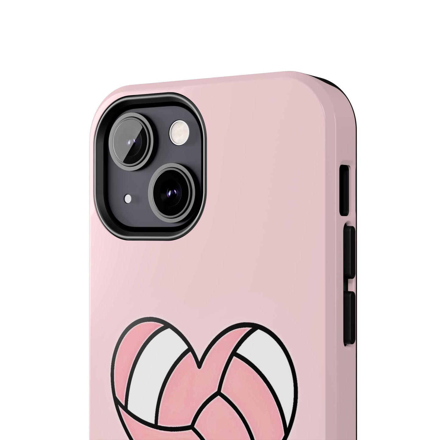 Pink Volleyball Heart Tough Phone Case | Aesthetic
