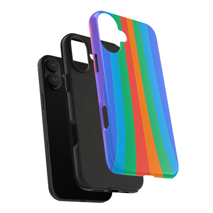Funda resistente para teléfono con líneas de arcoíris hippies | Estética