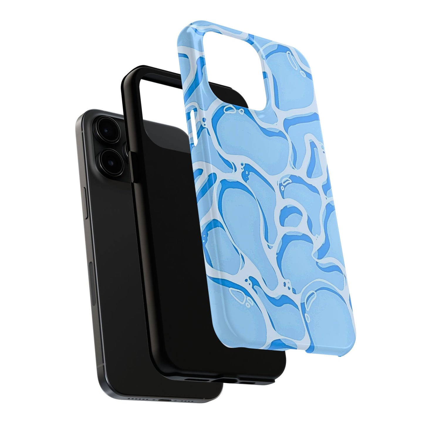 Funda resistente para teléfono con estampado de agua de piscina | Estética