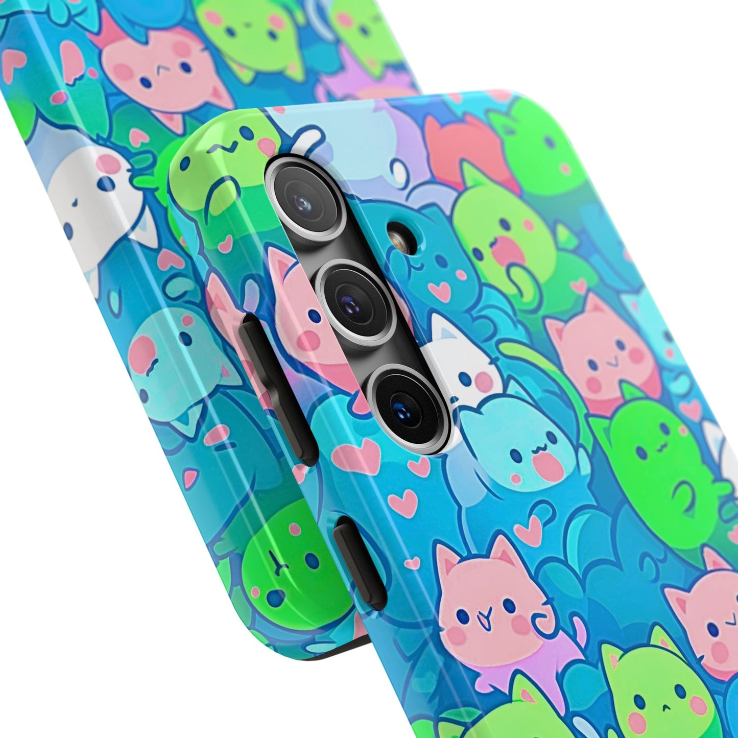 Cute Colorful Cats Pattern Style Tough Phone Case | Animals