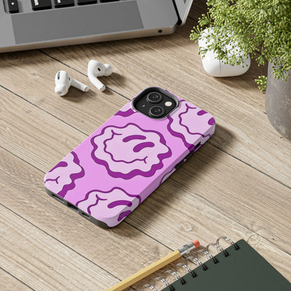 Waving Smile Preppy Pinky Tough Phone Case | Aesthetic
