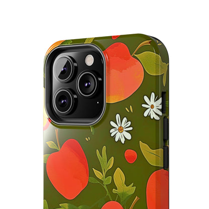 Funda/Cubierta resistente para teléfono con diseño de manzanas y bayas | Estética