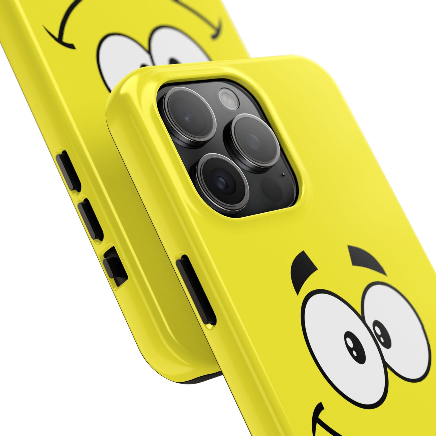 Smiley Happy Face Yellow Minimalist Cartoon Tough Phone Case | Funny
