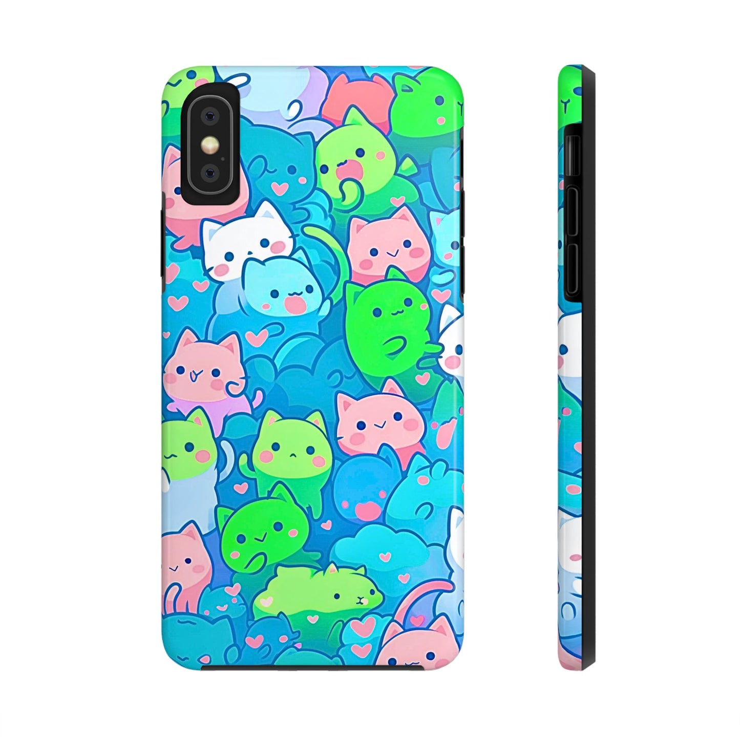 Cute Colorful Cats Pattern Style Tough Phone Case | Animals