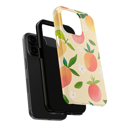 Mango Orange Fruit Pattern Tough Phone Case | Aesthetic