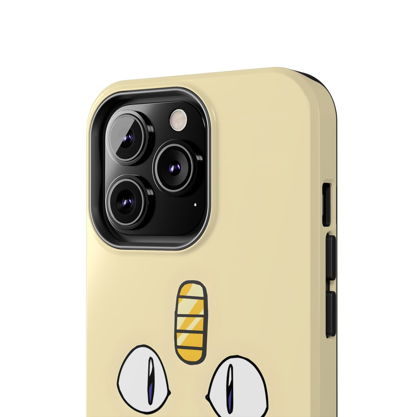 Cat Minimal Gold Coin Face Tough Phone Case | Anime