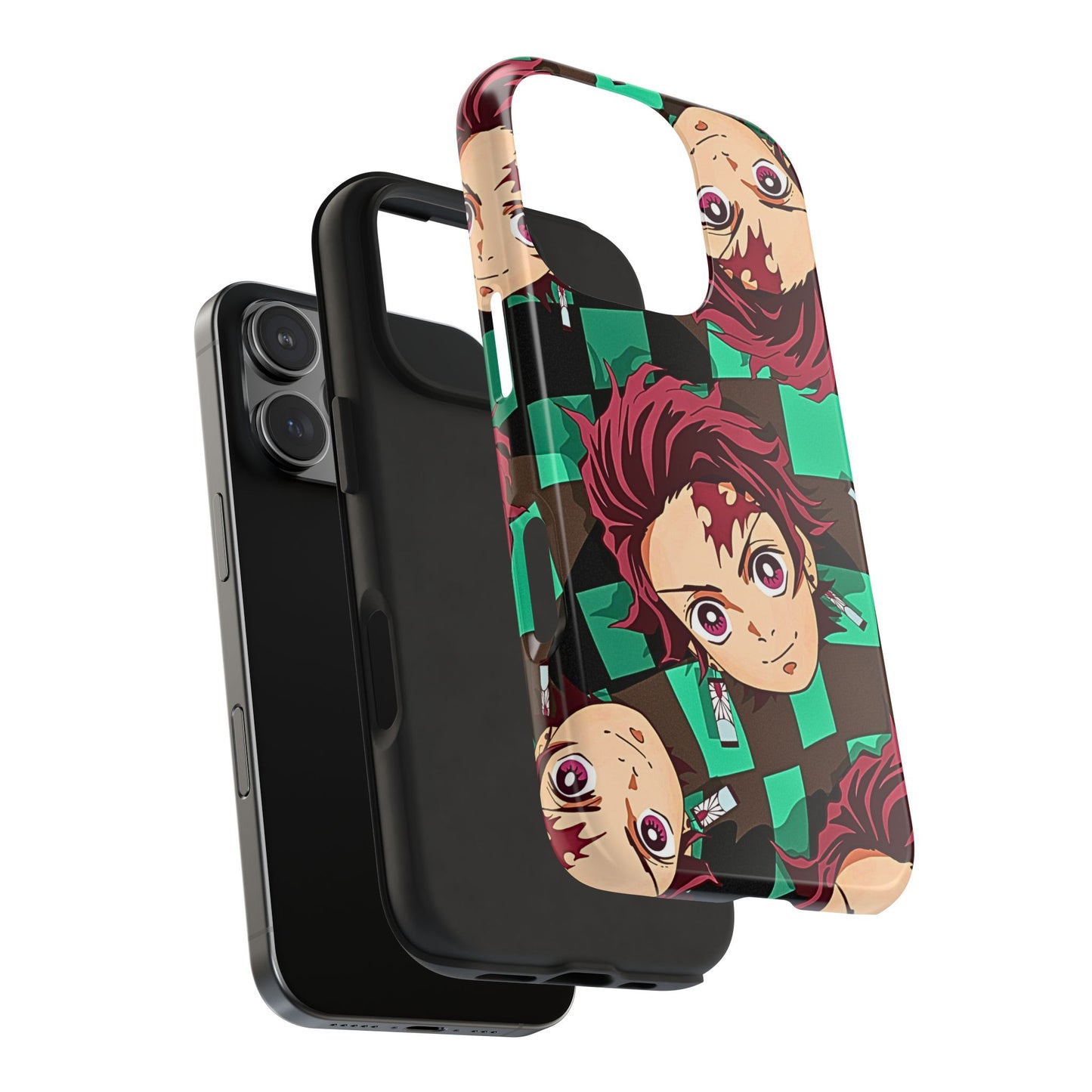 Tanjiro Kamado Head Pattern Tough Phone Case | Anime - Demon Slayer