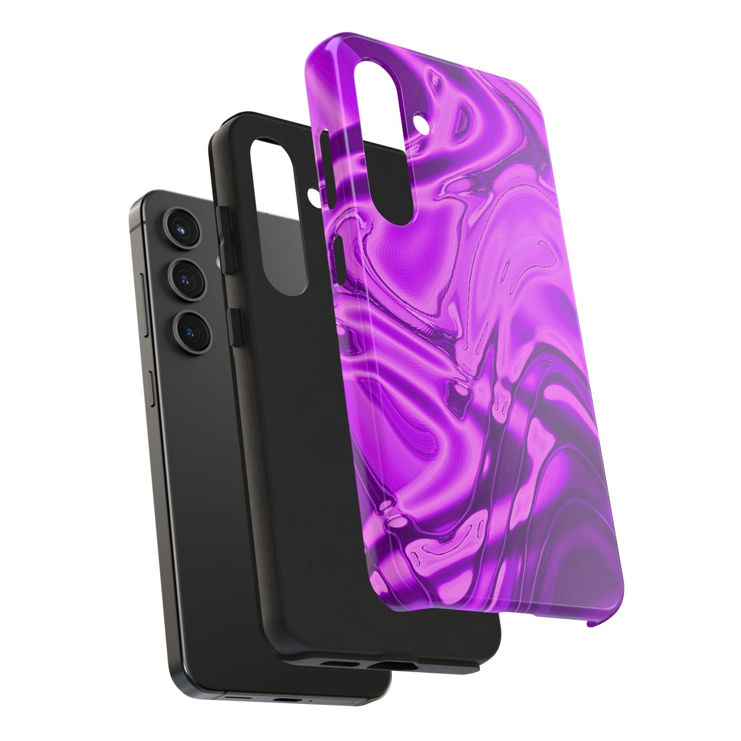 Liquid Metal Purple Tough Phone Case | Aesthetic
