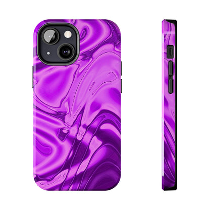 Liquid Metal Purple Tough Phone Case | Aesthetic