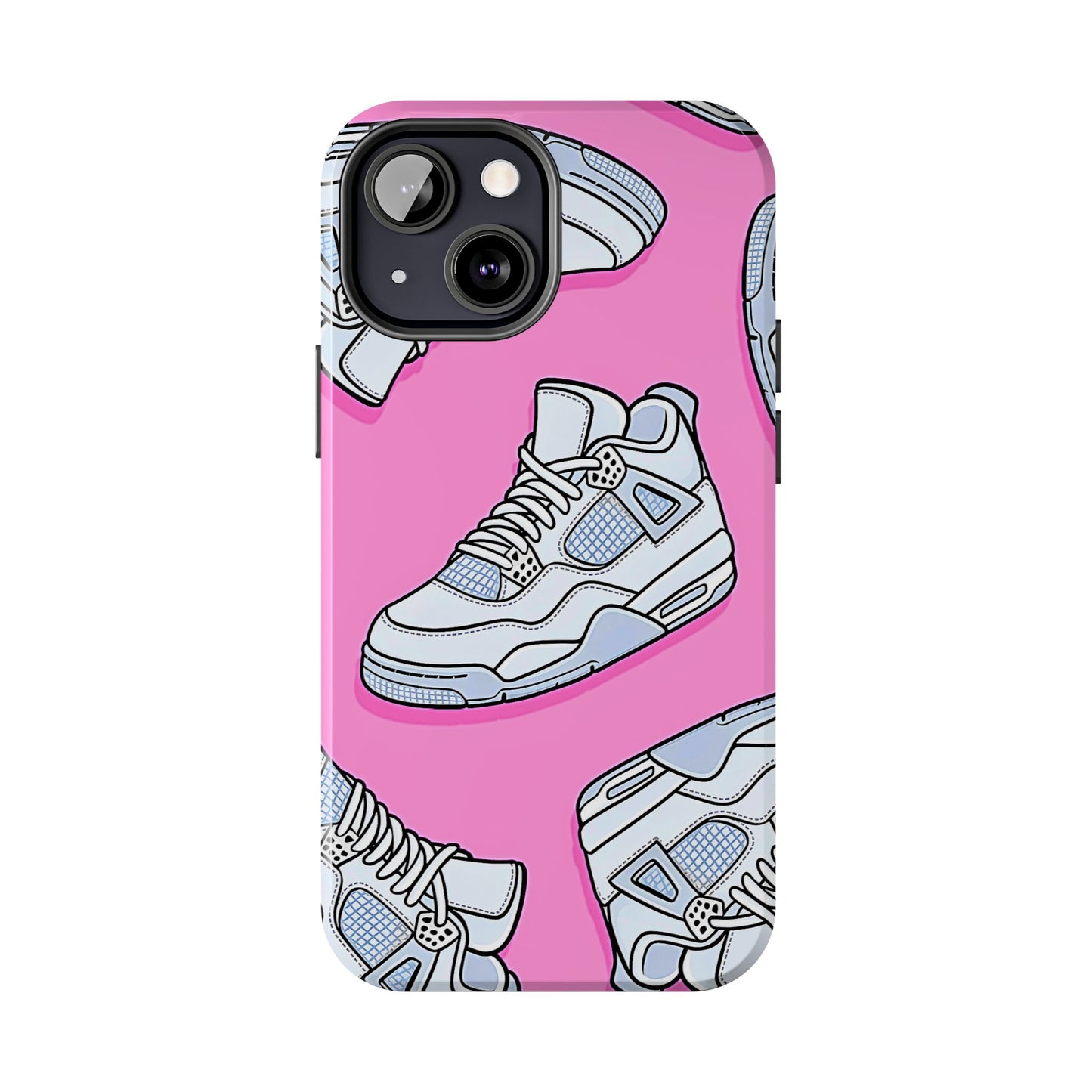 Funda resistente para teléfono con diseño de zapatillas Jordan 4 blancas | Estética