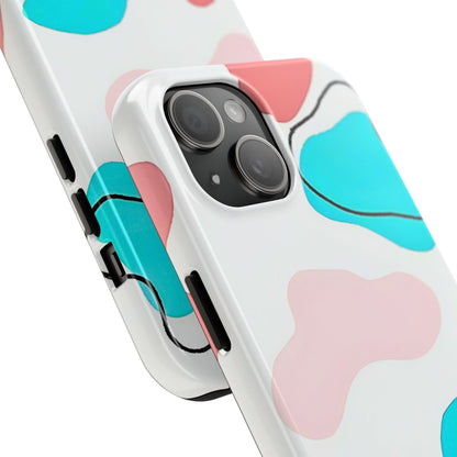 Abstract Shapes Preppy Pastel Style (Version 1) Tough Phone Case | Aesthetic