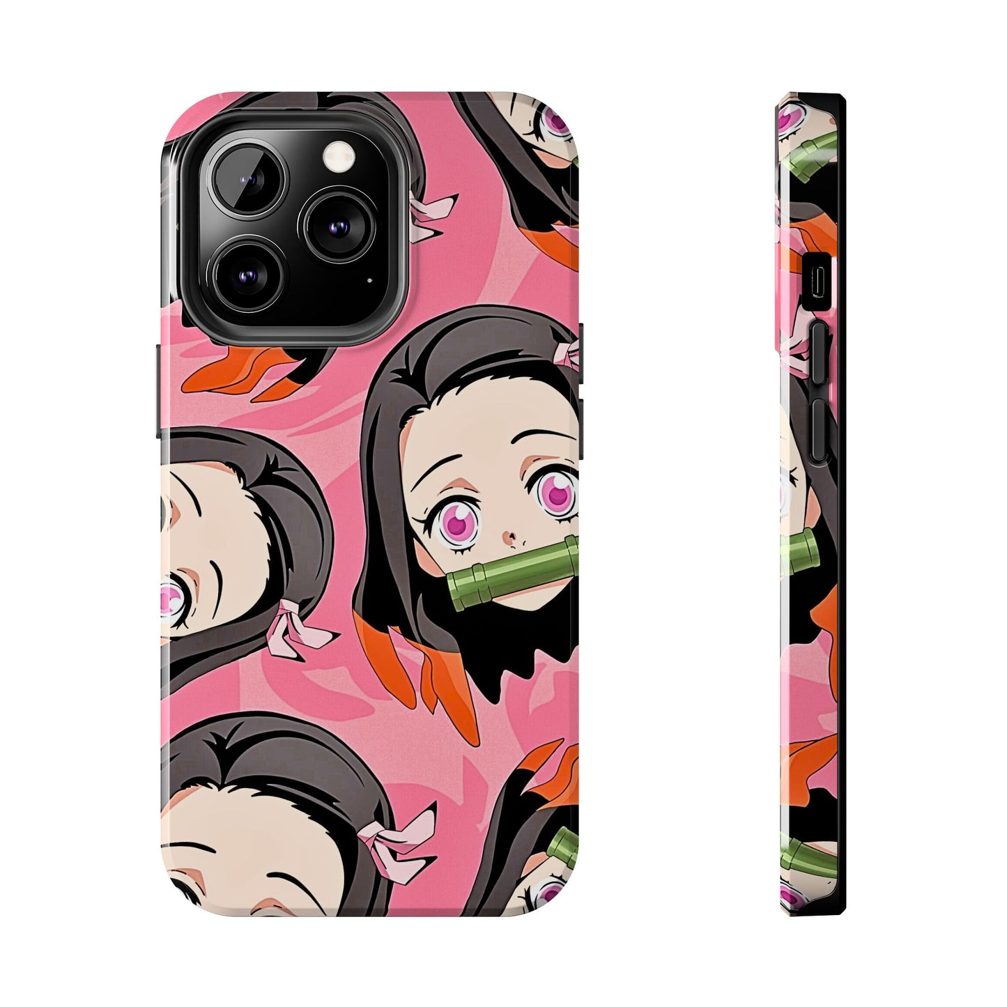 Nezuko Kamado Head Pattern Tough Phone Case | Anime - Demon Slayer