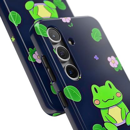 Adorable Froggy Black Tough Phone Case | Animals