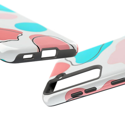 Abstract Shapes Preppy Pastel Style (Version 1) Tough Phone Case | Aesthetic